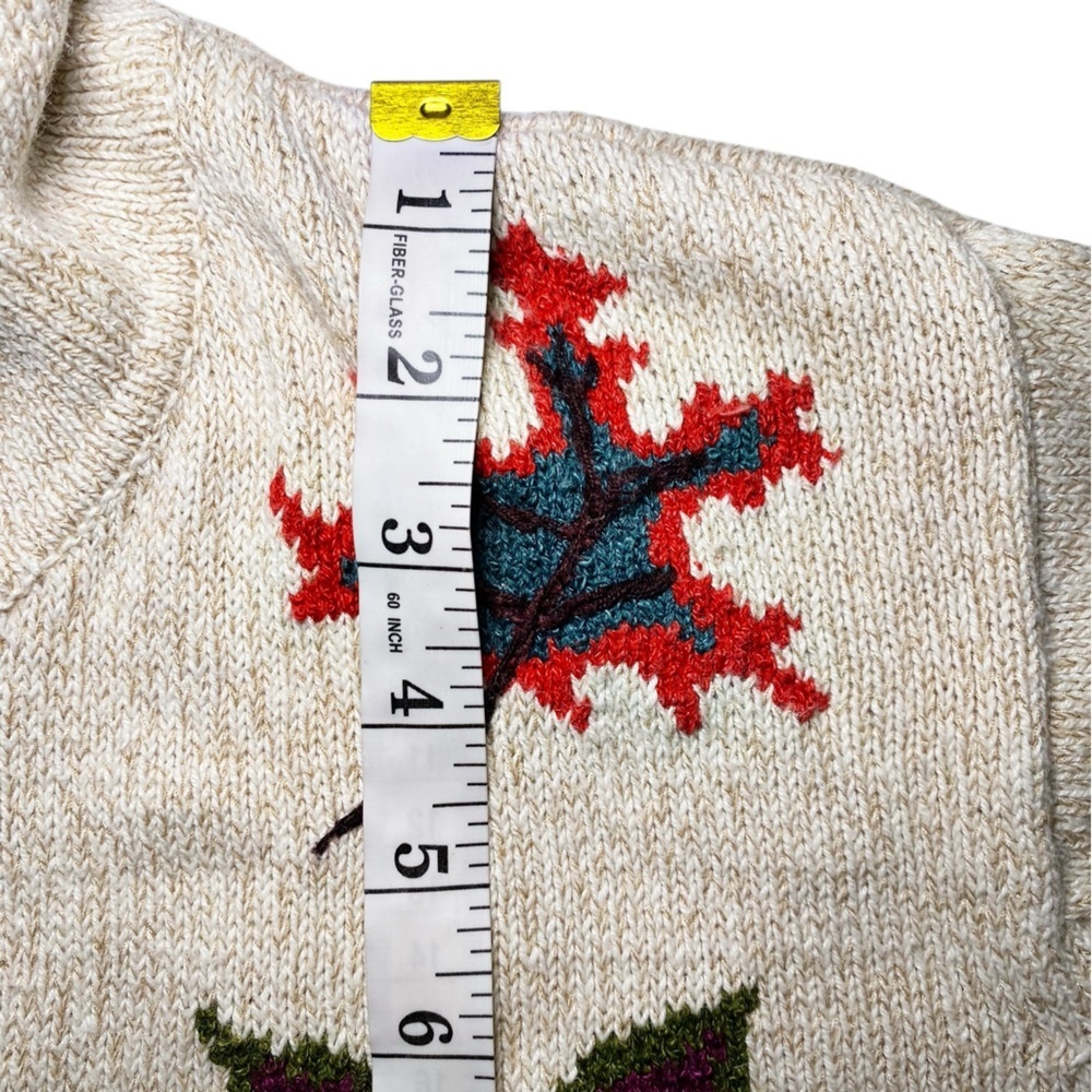 Alfred Dunner Cream Cardigan with Leaf Motif - Picture 13 of 15